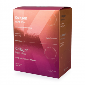 Kollagen MSM +Plus Mango mit Passionsfruchtgeschmack Visanto Jerzy Zieba